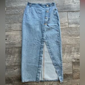 Zara Blue High-Waisted Skirt